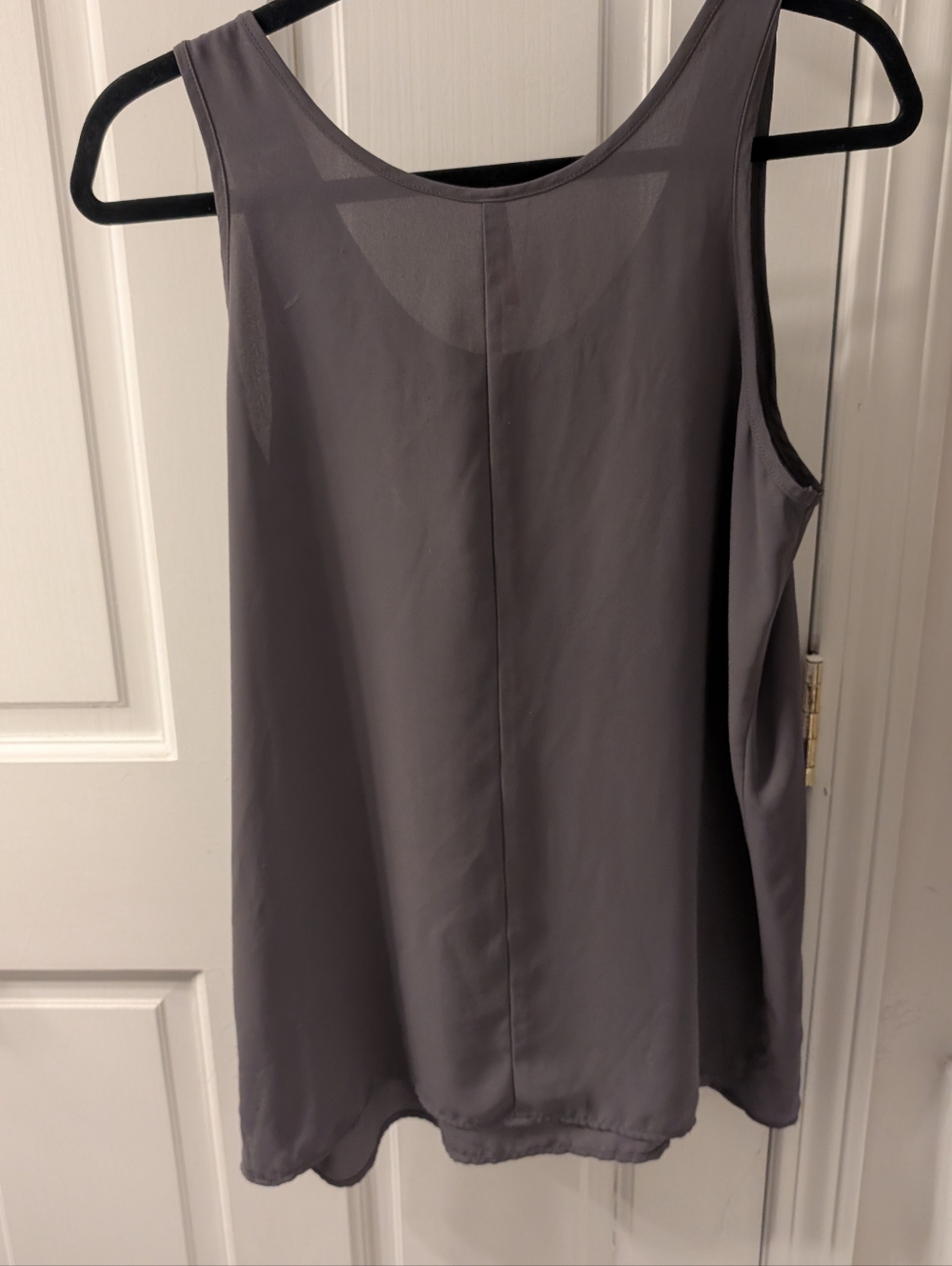 Sleeveless Olive Green Women's Scoop Neck Tank Top - Picture 2 of 2